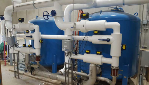 commercial water softener system installation